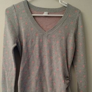 Polka dot maternity sweater